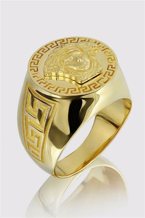 versace gold ring for men.